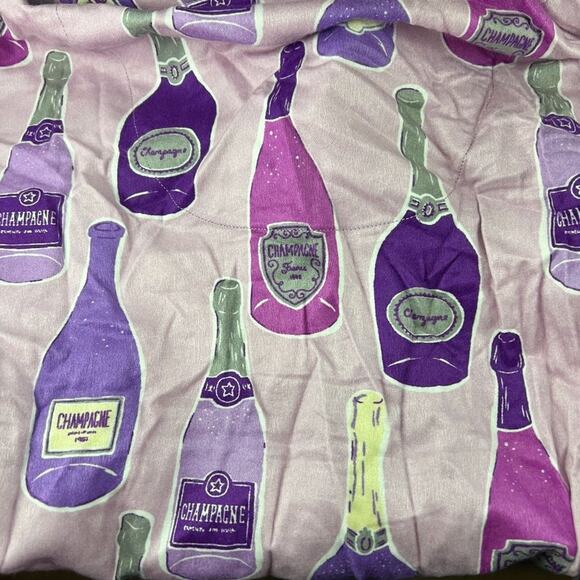 Munki Munki Champagne NYE New Years Eve Cotton Flannel Matching Pajamas Xlarge - Picture 4 of 6